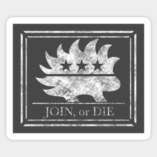 Libertarian Porcupine - Join, or Die Sticker